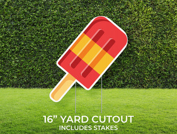 Popsicle Yard Sign Cutout | Summer Party Décor | Build Your Own Yard Cutout Set Customizable | Includes Stakes