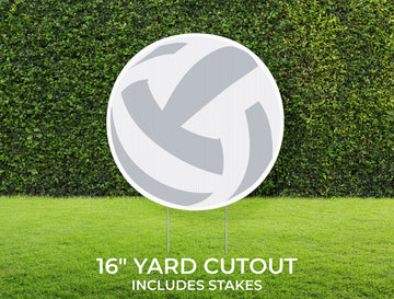 Volleyball Yard Sign Cutout | Sports Yard Décor | Personalized Lawn Sign | Build Your Own Yard Cutout Set | Customizable | Includes Stakes