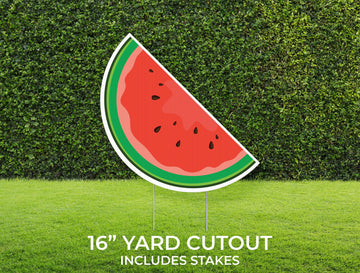 Watermelon Yard Sign Cutout | Summer Party Décor | Build Your Own Yard Cutout Set Customizable | Includes Stakes