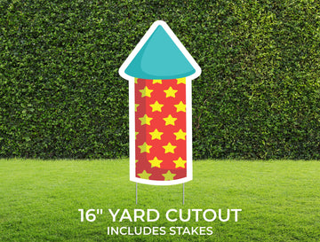 Firework Yard Sign Cutout | Happy Birthday Yard Décor | Personalized Lawn Sign | Birthday Party | Customizable Yard Set | Includes Stakes