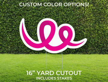 Confetti Yard Sign Cutout | Custom Yard Décor | Lawn Sign | Birthday, Graduation, Party | Customizable Yard Set | Includes Stakes
