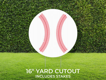 Baseball Yard Sign Cutout | Sports Yard Décor | Personalized Lawn Sign | Build Your Own Yard Cutout Set | Customizable | Includes Stakes
