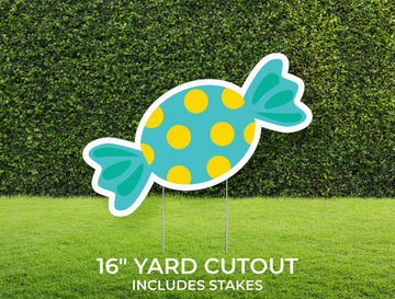 Candy Yard Sign Cutout | Happy Birthday Yard Décor | Lawn Sign | Honk It's Your Birthday | Customizable Yard Set | Includes Stakes