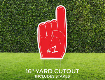 Number One Yard Sign Cutout | Sports Yard Décor | Personalized Lawn Sign | Build Your Own Yard Cutout Set | Customizable | Includes Stakes