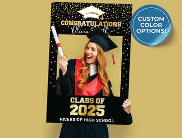 Customizable Graduation Cutout Photo Frame | 24" x 36" | Personalized Party Photo Booth Prop | Custom Grad 2025 | Printed and Shipped