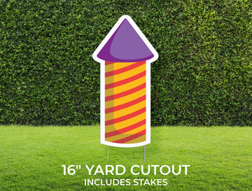 Firework Yard Sign Cutout | Happy Birthday Yard Décor | Personalized Lawn Sign | Birthday Party | Customizable Yard Set | Includes Stakes