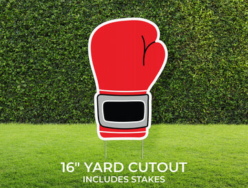 Boxing Glove Yard Sign Cutout | Sports Yard Décor | Personalized Lawn Sign | Build Your Own Yard Cutout Set | Customizable | Includes Stakes