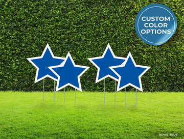 Custom Star Yard Cutout | 9" Yard Sign Set | Party Lawn Sign Decor | Personalized Yard Card Set | Graduation Add-On | Yard Stakes Included