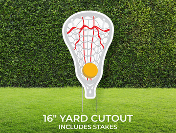 Lacrosse Yard Sign Cutout | Sports Yard Décor | Personalized Lawn Sign | Build Your Own Yard Cutout Set | Customizable | Includes Stakes