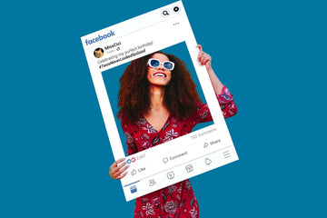 Custom Facebook Cutout Photo Frame | 24" x 36" | Social Media Party Decor | Personalized FB Business/Corporate Event Photo Booth Prop