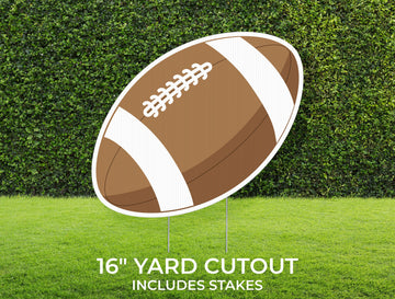 Football Yard Sign Cutout | Sports Yard Décor | Personalized Lawn Sign | Build Your Own Yard Cutout Set | Customizable | Includes Stakes