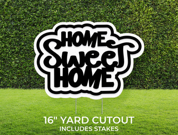 Welcome Home Yard Sign Cutout | Real Estate Yard Décor | Lawn | Home Sweet Home, Keys, First Home | Customizable Yard Set | Includes Stakes