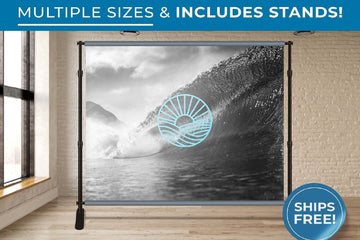 Stand Included Custom Event Backdrop Banner | Business Logo Backdrop | Personalized Birthday, Wedding, Party Event Backdrop | Multiple Sizes