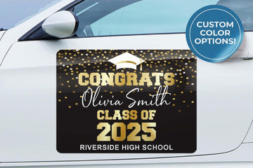 Custom Graduation Car Magnet | Car Parade Magnets | Congrats Grad | Graduation 2025 | Personalized Custom Full-Color Magnets