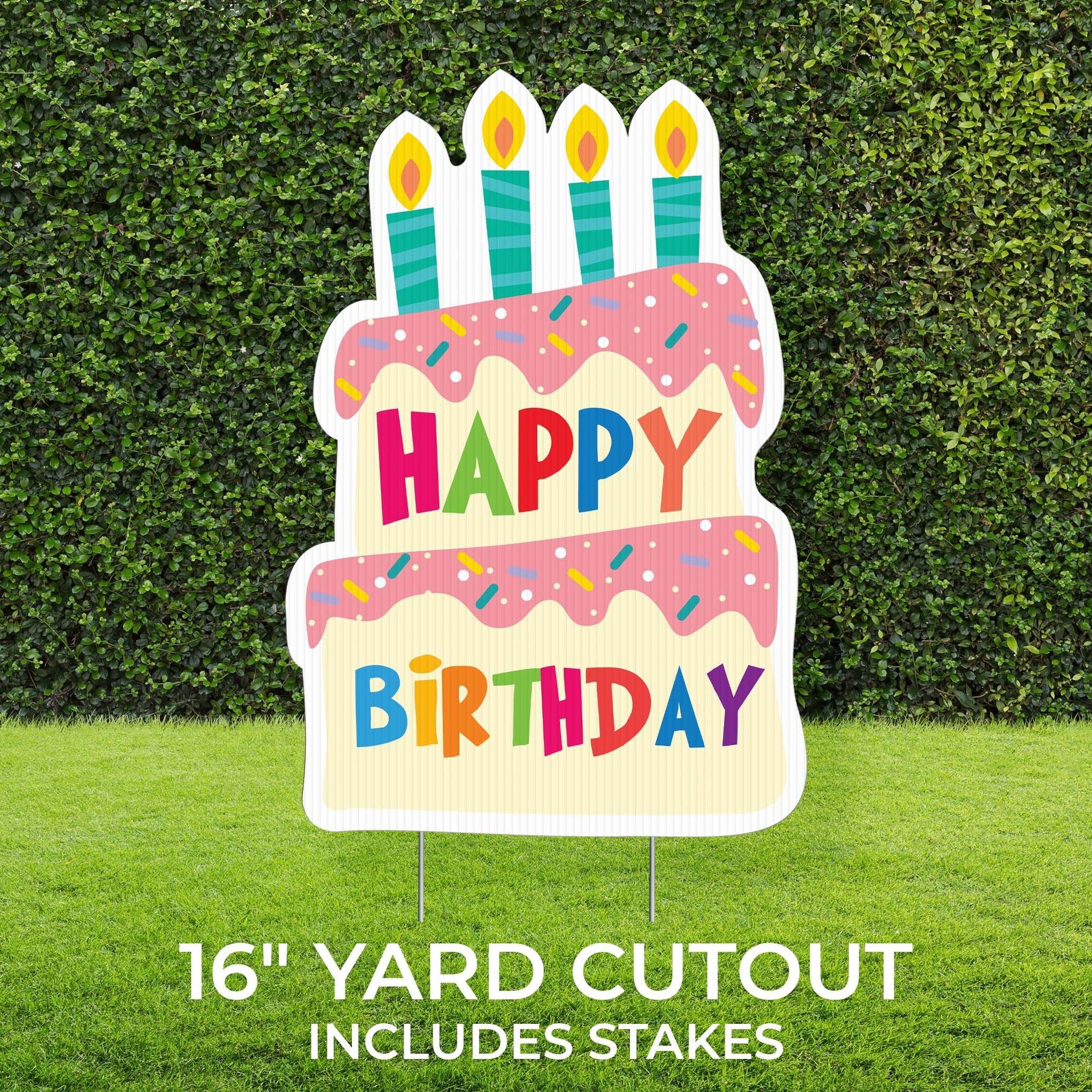 Yard Sign Cutout | Happy Birthday Yard Décor | Personalized Lawn Sign | Honk It's Your Birthday | Customizable Yard Set | Includes Stakes