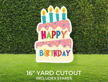 Yard Sign Cutout | Happy Birthday Yard Décor | Personalized Lawn Sign | Honk It's Your Birthday | Customizable Yard Set | Includes Stakes