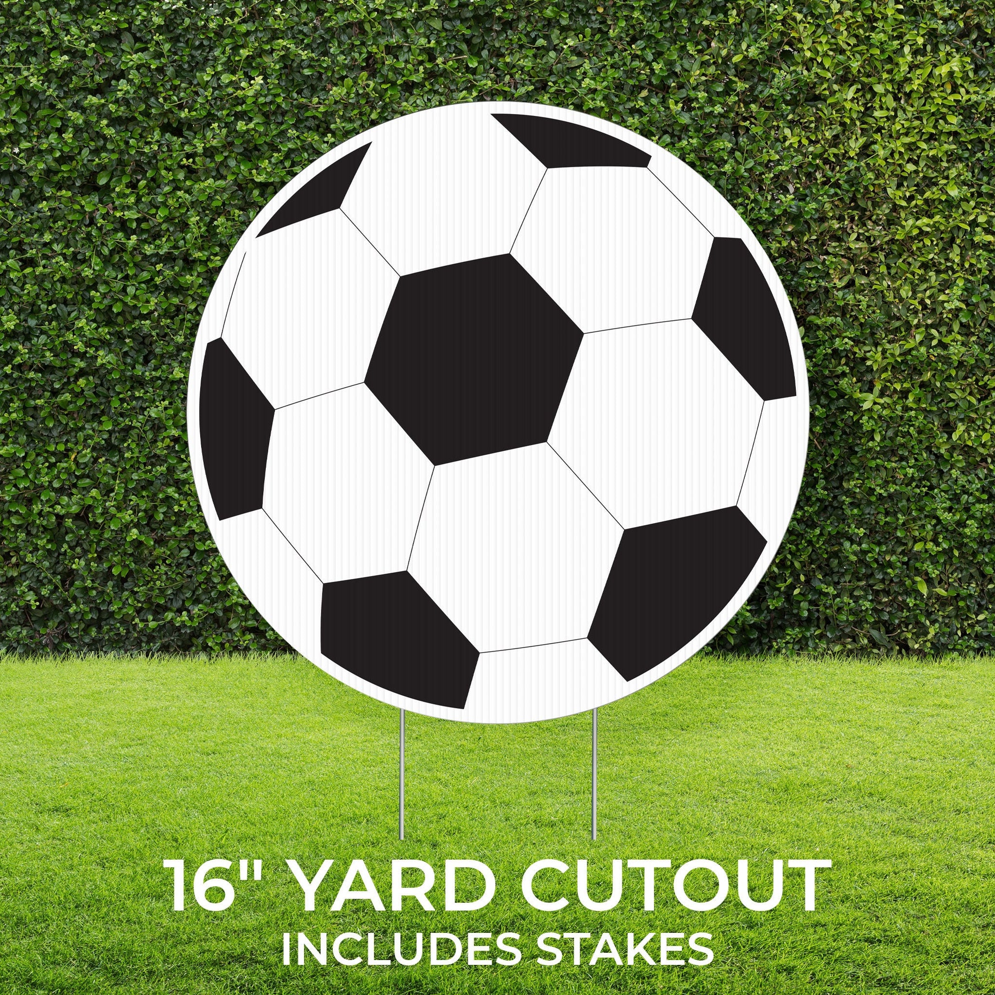 Soccer Yard Sign Cutout | Sports Yard Décor | Personalized Lawn Sign | Build Your Own Yard Cutout Set | Customizable | Includes Stakes
