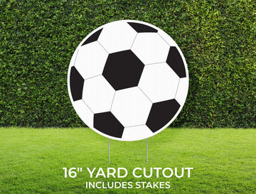 Soccer Yard Sign Cutout | Sports Yard Décor | Personalized Lawn Sign | Build Your Own Yard Cutout Set | Customizable | Includes Stakes