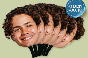 Custom Handheld Fan Face | Head Cutout on Stick | Personalized Face Paddles | Big Head | Bachelorette, Wedding, Bachelor Party | Multi-Pack