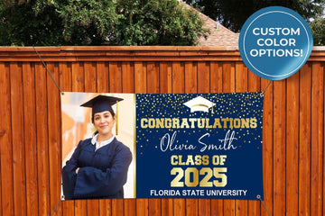 Custom Graduation Banner | Congratulations Graduates Decor | Grad Party | Graduation 2025 | Banner with Grommets | 3x6 or 4x8 Vinyl Banner